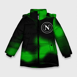 Куртка зимняя для девочки Napoli sport halftone, цвет: 3D-черный