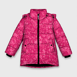 Зимняя куртка для девочки Яркий розовый абстракция