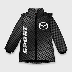 Куртка зимняя для девочки Mazda sport carbon, цвет: 3D-черный