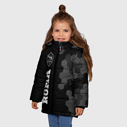 Куртка зимняя для девочки Roma sport на темном фоне по-вертикали, цвет: 3D-черный — фото 2