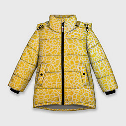 Куртка зимняя для девочки Дыня текстура, цвет: 3D-светло-серый