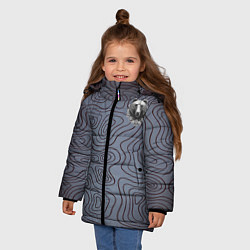 Куртка зимняя для девочки Дикий, цвет: 3D-черный — фото 2