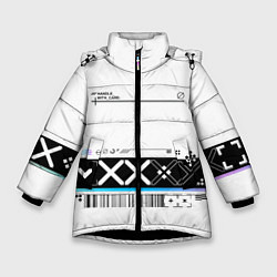Куртка зимняя для девочки Printstream white - скин CS, цвет: 3D-черный