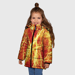 Куртка зимняя для девочки Lightning strikes, цвет: 3D-черный — фото 2