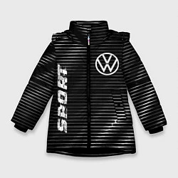 Куртка зимняя для девочки Volkswagen sport metal, цвет: 3D-черный