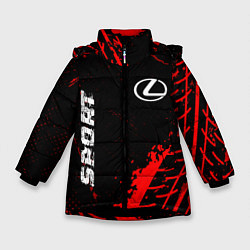 Куртка зимняя для девочки Lexus red sport tires, цвет: 3D-черный