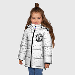 Куртка зимняя для девочки Manchester United sport на светлом фоне вертикальн, цвет: 3D-черный — фото 2