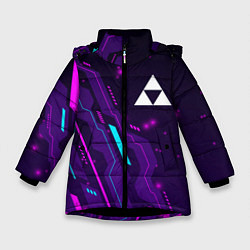 Куртка зимняя для девочки Zelda neon gaming, цвет: 3D-черный