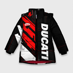 Куртка зимняя для девочки Ducati - красный технологический, цвет: 3D-красный