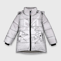 Зимняя куртка для девочки Белое разбитое стекло