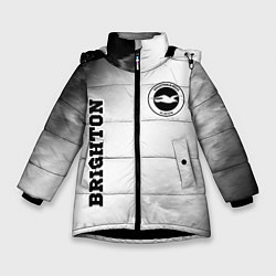 Куртка зимняя для девочки Brighton sport на светлом фоне вертикально, цвет: 3D-черный