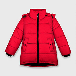 Зимняя куртка для девочки Карминово-красный мягкий градиент с затемнением