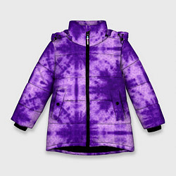 Зимняя куртка для девочки Тай дай фиолетовый
