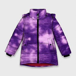 Зимняя куртка для девочки Фиолетовый тайдай