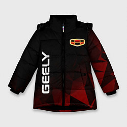 Куртка зимняя для девочки Geely, цвет: 3D-черный