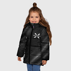 Куртка зимняя для девочки Exeed sport metal, цвет: 3D-черный — фото 2