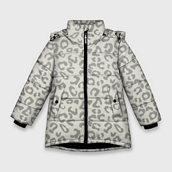 Зимняя куртка для девочки Светло бежевый леопард