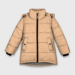 Зимняя куртка для девочки Жёлто-бежевый однотонный треугольники