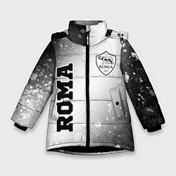Куртка зимняя для девочки Roma sport на светлом фоне вертикально, цвет: 3D-черный
