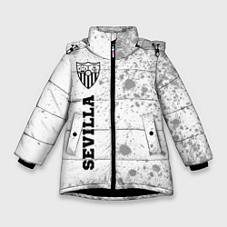 Куртка зимняя для девочки Sevilla sport на светлом фоне по-вертикали, цвет: 3D-черный