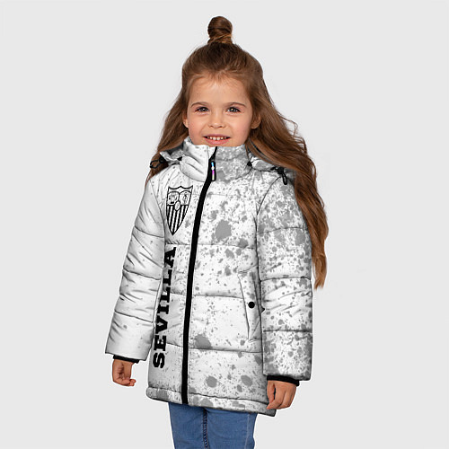 Зимняя куртка для девочки Sevilla sport на светлом фоне по-вертикали / 3D-Черный – фото 3