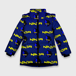 Куртка зимняя для девочки Ninja fortnite games, цвет: 3D-черный