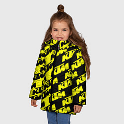 Куртка зимняя для девочки KTU жёлто чёрный стиль, цвет: 3D-светло-серый — фото 2