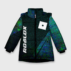 Куртка зимняя для девочки Roblox glitch blue, цвет: 3D-черный