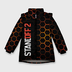 Куртка зимняя для девочки Соты - Standoff 2, цвет: 3D-светло-серый