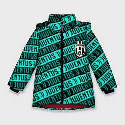 Зимняя куртка для девочки Juventus pattern logo steel