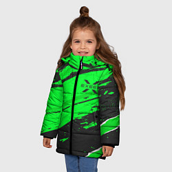 Куртка зимняя для девочки Exeed sport green, цвет: 3D-черный — фото 2