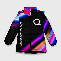 Куртка зимняя для девочки God of War speed game lights, цвет: 3D-черный
