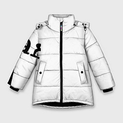 Куртка зимняя для девочки Любимая жена и мама, цвет: 3D-черный
