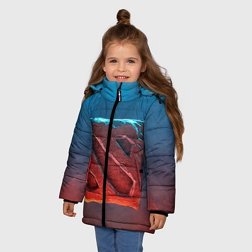 Зимняя куртка для девочки Dota 2: Symbol / 3D-Черный – фото 3