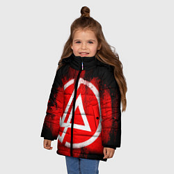 Куртка зимняя для девочки Linkin Park: Red style, цвет: 3D-черный — фото 2