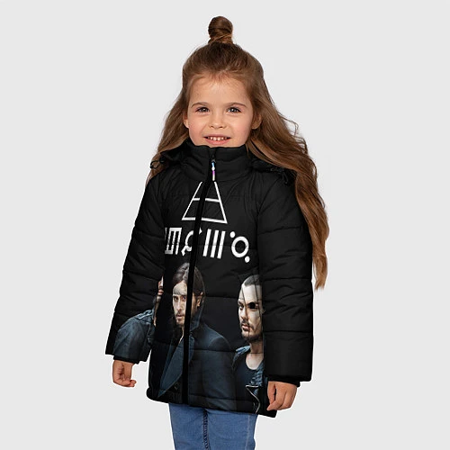 Зимняя куртка для девочки 30 seconds to mars / 3D-Черный – фото 3