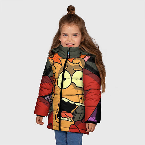 Зимняя куртка для девочки Frai Horrified / 3D-Черный – фото 3