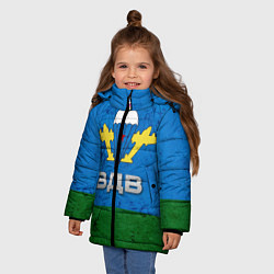 Куртка зимняя для девочки Флаг ВДВ цвета 3D-черный — фото 2