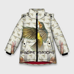 Куртка зимняя для девочки Imagine Dragons: Fly, цвет: 3D-красный
