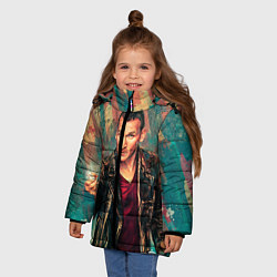 Куртка зимняя для девочки Доктор кто, цвет: 3D-светло-серый — фото 2