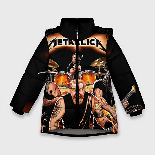 Зимняя куртка для девочки Metallica Band / 3D-Светло-серый – фото 1