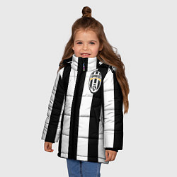 Куртка зимняя для девочки Juventus: Pirlo, цвет: 3D-черный — фото 2