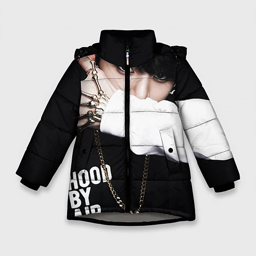 Зимняя куртка для девочки BTS: Hood by air / 3D-Светло-серый – фото 1
