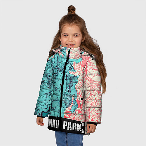 Зимняя куртка для девочки Linkin Park: Sky Girl / 3D-Черный – фото 3