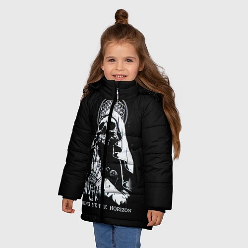 Зимняя куртка для девочки BMTH: Skull Pray / 3D-Черный – фото 3
