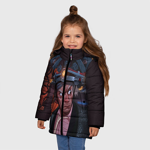 Зимняя куртка для девочки Emmett Lathrop Brown / 3D-Черный – фото 3