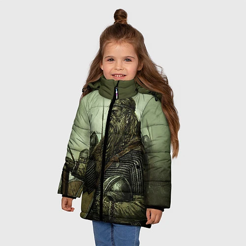 Зимняя куртка для девочки Ватага / 3D-Черный – фото 3
