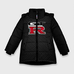 Куртка зимняя для девочки Nissan GTR, цвет: 3D-черный