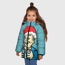 Куртка зимняя для девочки Fallout New Year, цвет: 3D-черный — фото 2