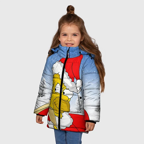 Зимняя куртка для девочки Санта Гомер / 3D-Черный – фото 3